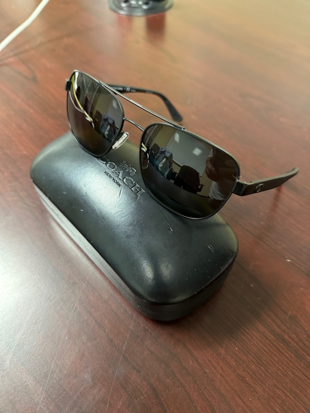 Coach Men's Sunglasses in Black and Gunmetal - Picture 2 of 7